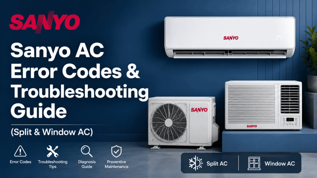 sanyo ac error codes