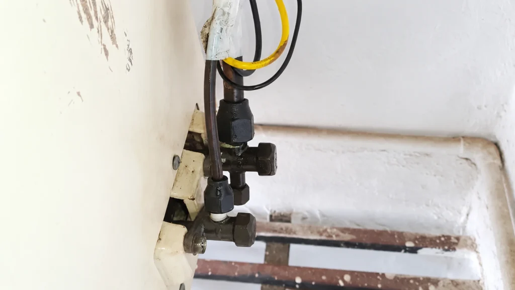 Close-Up HVAC Valves and Piping