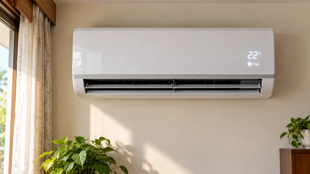 Modern Living Room Air Conditioner Display