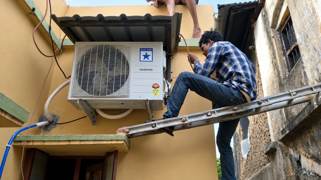 ac outdoor unit shading