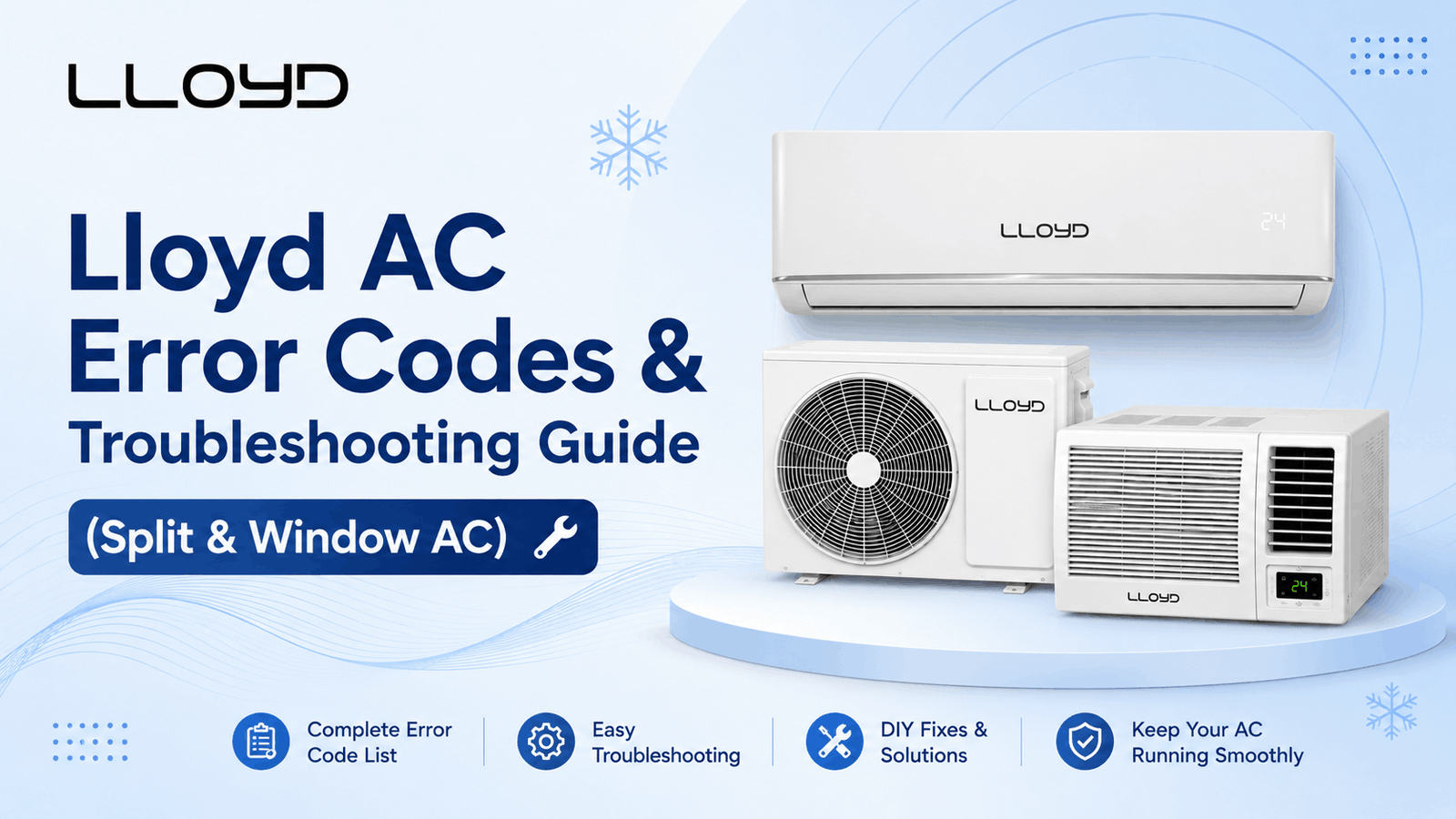 Lloyd® AC Error Codes & Troubleshooting Guide [India]